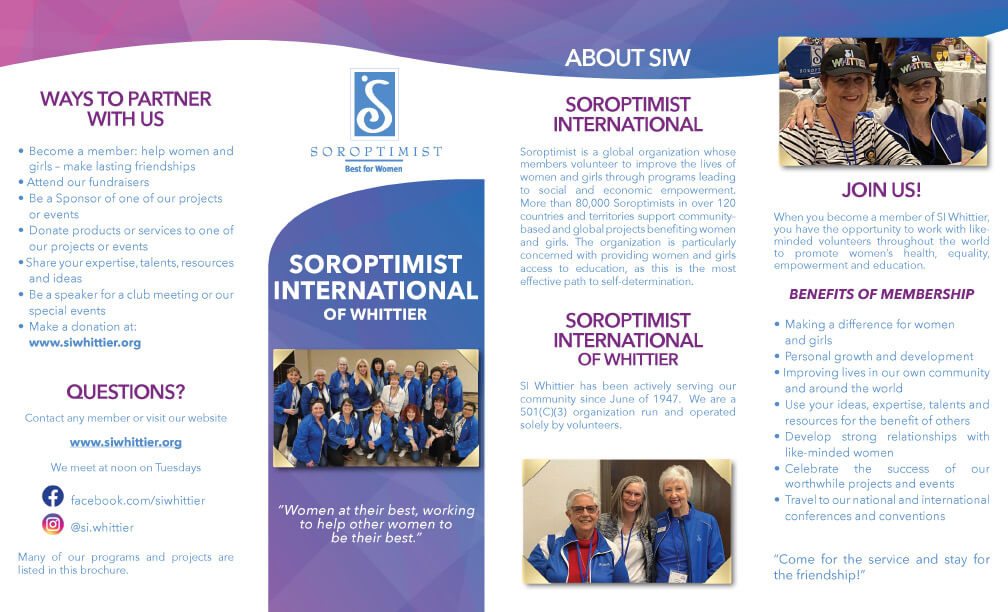 Whittier Soroptimist Brochure